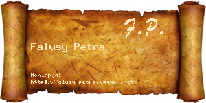 Falusy Petra névjegykártya